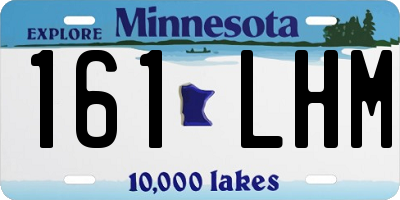 MN license plate 161LHM