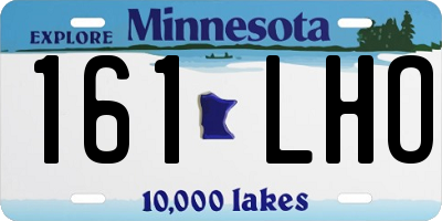MN license plate 161LHO