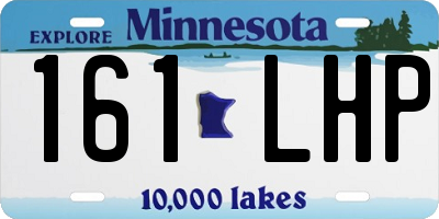 MN license plate 161LHP