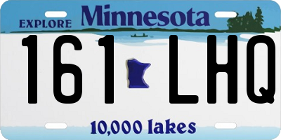 MN license plate 161LHQ