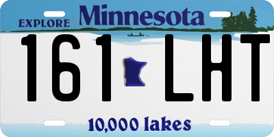 MN license plate 161LHT