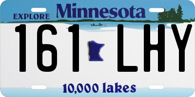 MN license plate 161LHY