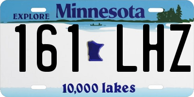MN license plate 161LHZ