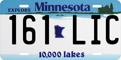 MN license plate 161LIC