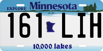 MN license plate 161LIH