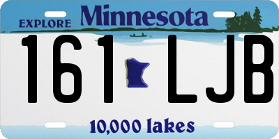 MN license plate 161LJB