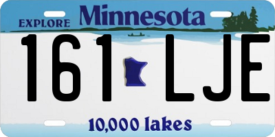 MN license plate 161LJE