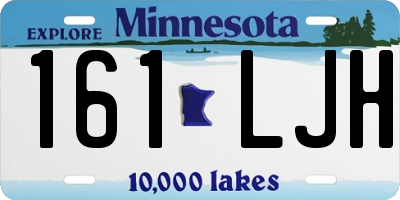 MN license plate 161LJH