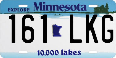 MN license plate 161LKG