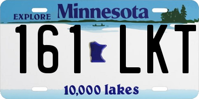 MN license plate 161LKT