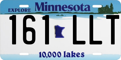 MN license plate 161LLT