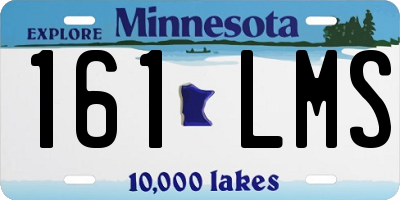 MN license plate 161LMS