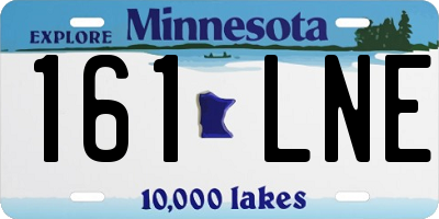 MN license plate 161LNE