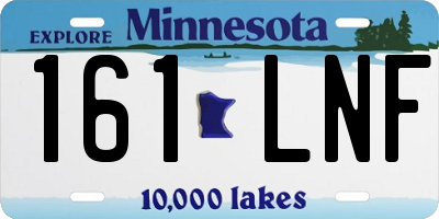 MN license plate 161LNF