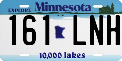 MN license plate 161LNH