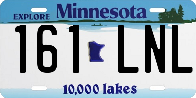 MN license plate 161LNL