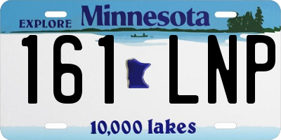 MN license plate 161LNP