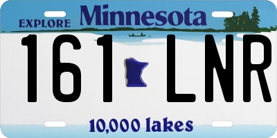 MN license plate 161LNR