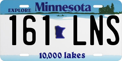 MN license plate 161LNS