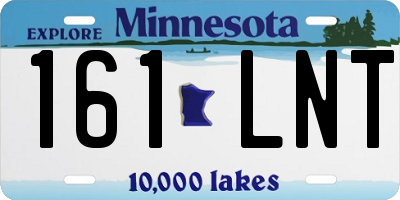 MN license plate 161LNT
