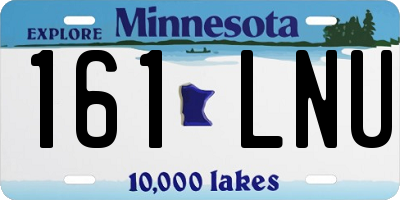 MN license plate 161LNU