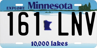 MN license plate 161LNV