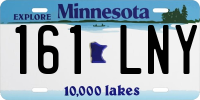 MN license plate 161LNY