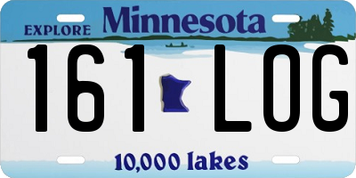 MN license plate 161LOG