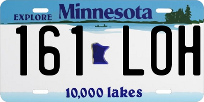 MN license plate 161LOH