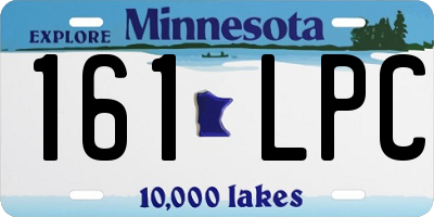 MN license plate 161LPC