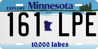 MN license plate 161LPE