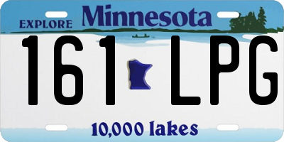 MN license plate 161LPG