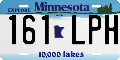 MN license plate 161LPH