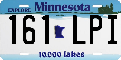 MN license plate 161LPI