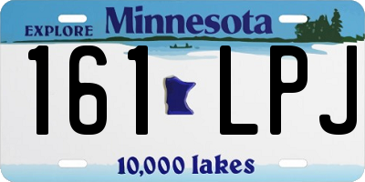 MN license plate 161LPJ