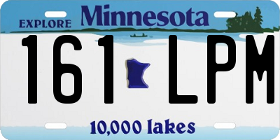 MN license plate 161LPM