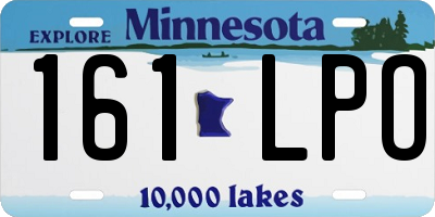 MN license plate 161LPO