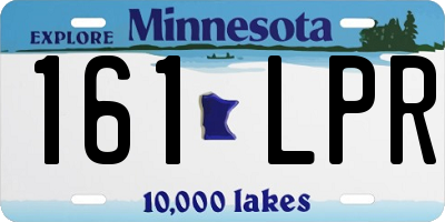 MN license plate 161LPR
