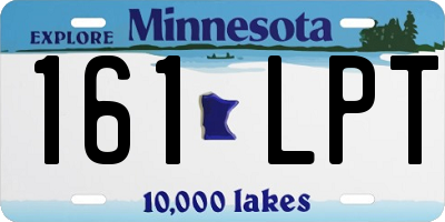 MN license plate 161LPT