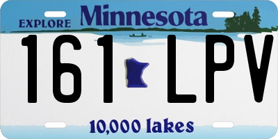 MN license plate 161LPV