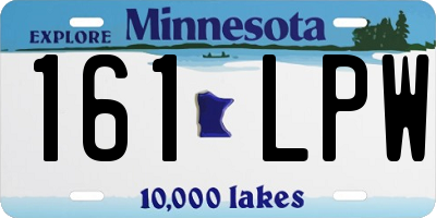 MN license plate 161LPW