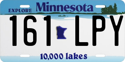 MN license plate 161LPY