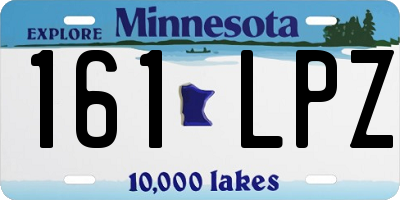 MN license plate 161LPZ