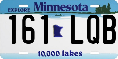 MN license plate 161LQB