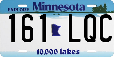 MN license plate 161LQC
