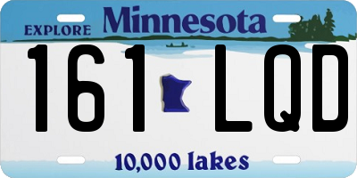 MN license plate 161LQD