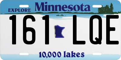 MN license plate 161LQE