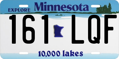 MN license plate 161LQF