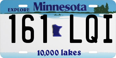 MN license plate 161LQI