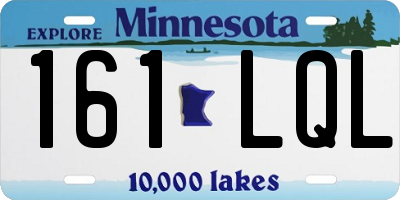 MN license plate 161LQL